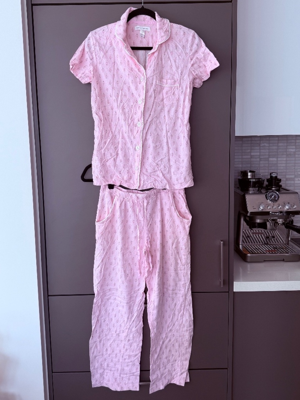 Carole Hochman Pink Pajama Set Women’s Size S 2 Piece Sleepwear 100% cotton